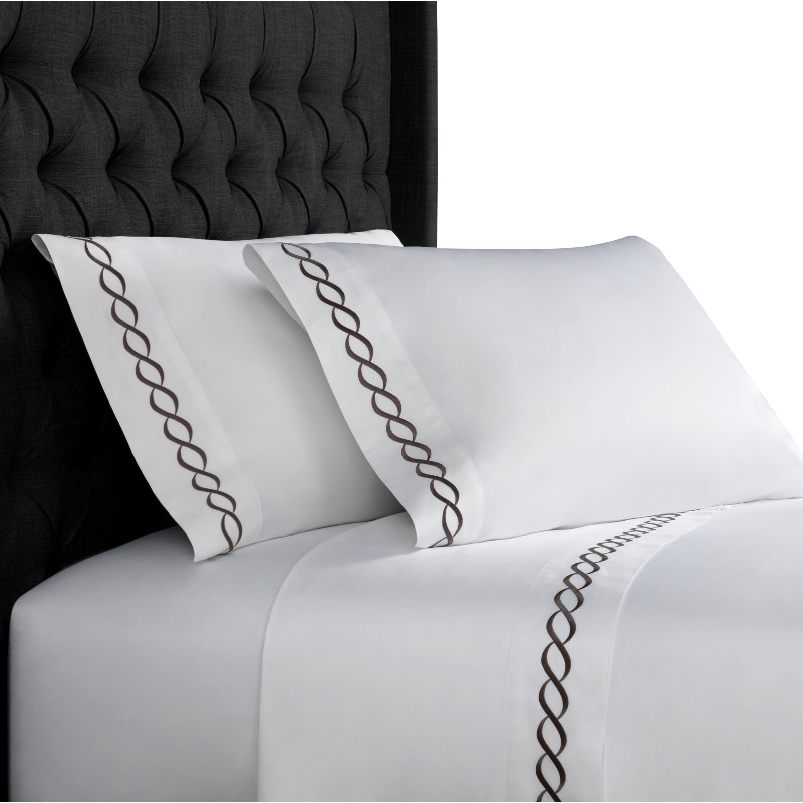 Barden Cotton Sheet Set, King Sheet Set with 2 Pillowcases, Blue/White