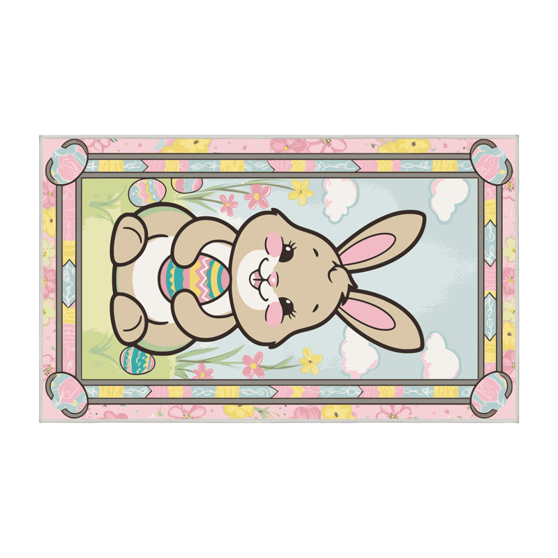 Le tapis des Fêtes de Pâques Printemps Aisle®, Rectangulaire 7 pi x 10 pi