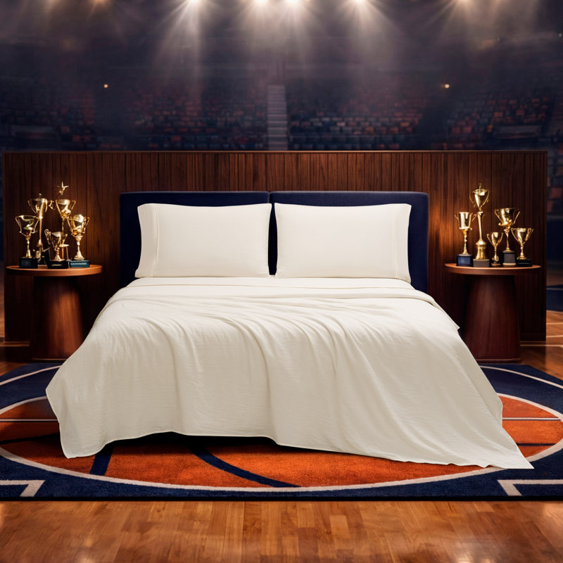 Champion Elastic Logo Microfiber Sheet Set, Star White, King
