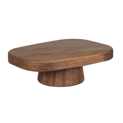 Ekta Solid Acacia Wood Coffee Table, Brown