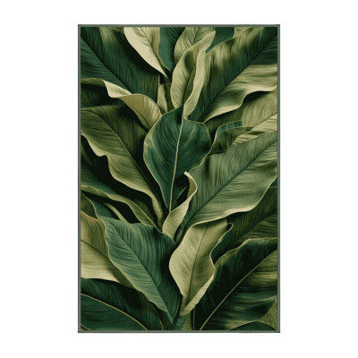 Machine Washable Botanical Green Area Rug