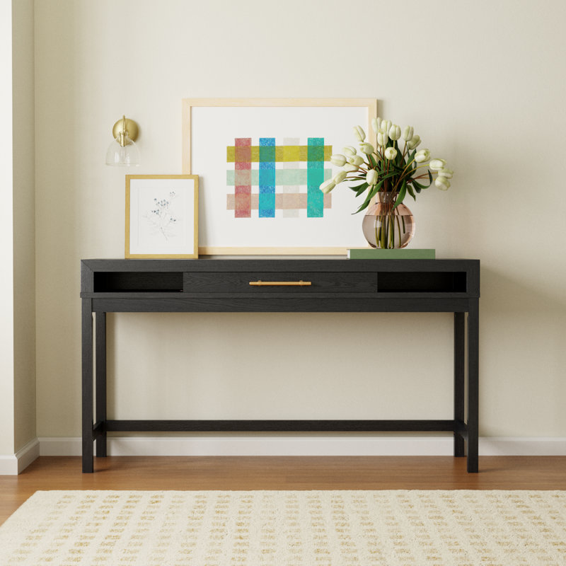 Appleton 66'' Console Table, Charred Oak