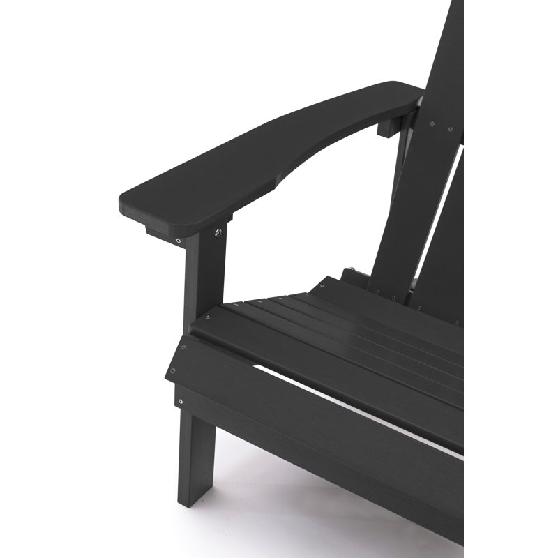 Chaise Adirondack classique Boston, Noir, noir, noir, noir