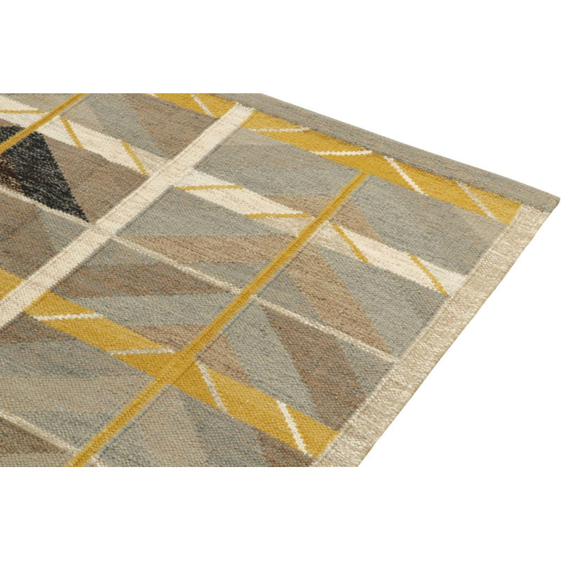 Scandinavian Wool Geometric Area Rug, Rectangle 10' x 14'