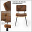 Ensemble de 4 chaises de salle à manger avec chaises d'appoint modernes en tissu avec pieds en métal, ensemble de 4 chaises d'appoint pour salon, cuisine, salle à manger, café, conférence, 