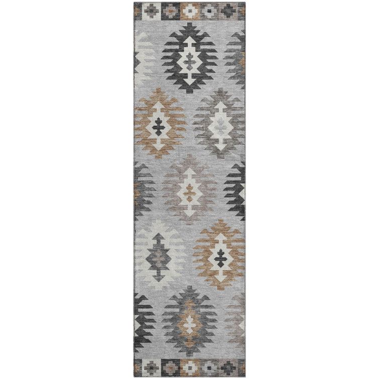 Premium Machine Washable Prisco Silver Rug