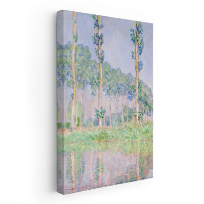 Peupliers, effet rose, 1891 - reproduction d'art sur toile