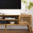 61" Mid Century Modern Tv Stand For 50/55/60/70 Inch Tv, Tv Media Console With Slatted Doors For Tvs Up To 70", Entertainment Center With Storage For Living Room, Bedroom, Oak-933950972-936024255
