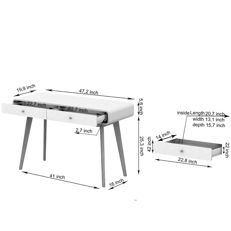 Justine Writing Desk with Storage