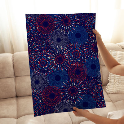 «American and Patriotic American Patriotic USA Fireworks 4 juillet», reproduction d'art américaine sans cadre