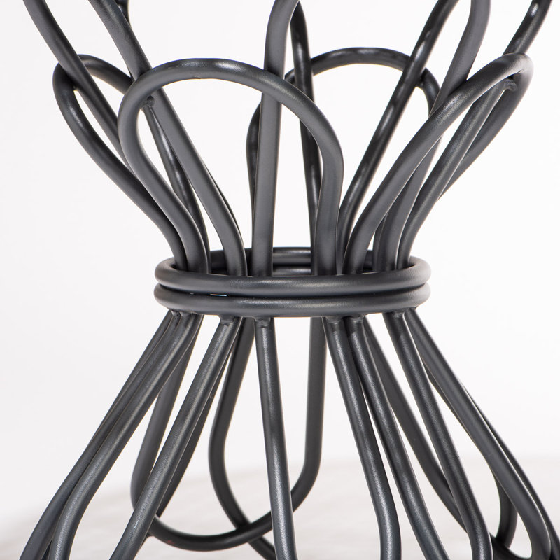 AL FRESCO SIDE TABLE - ANTIQUE WHITE, Black