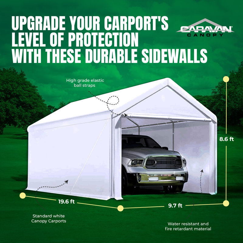 10 Ft. W x 20 Ft. D Steel Pop-Up Canopy