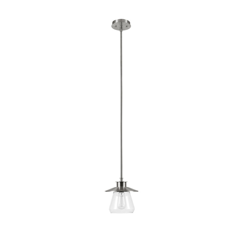 Valeriane 1 - Light Single Pendant, Brushed Steel