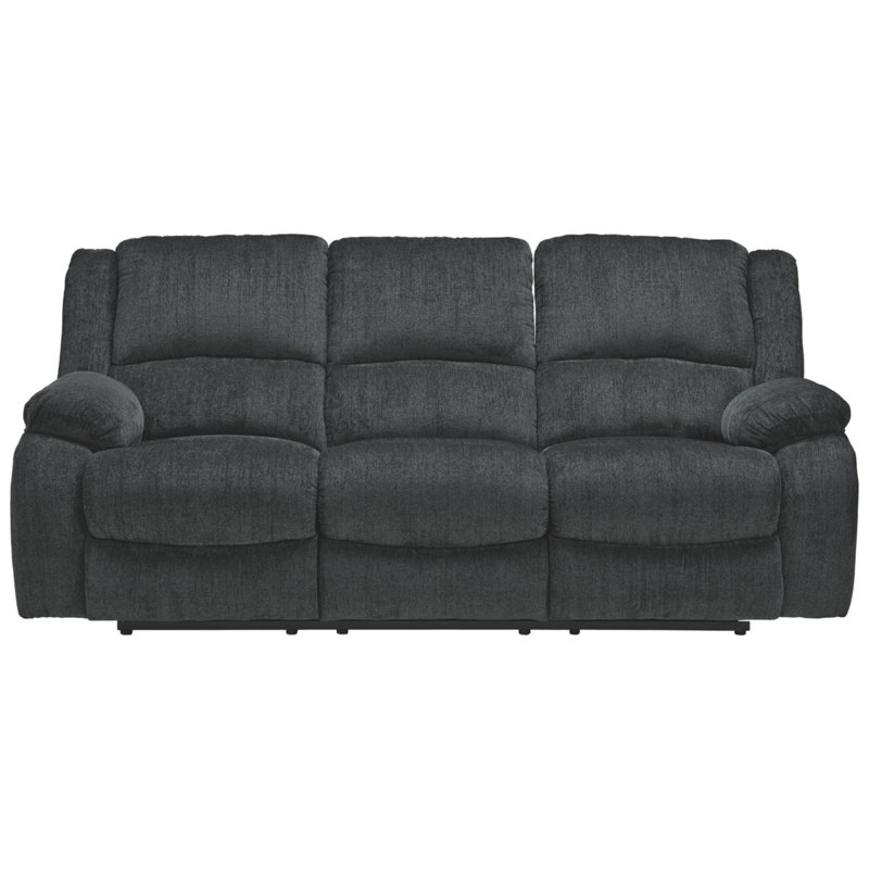 Dametris Upholstered 87'' Reclining Sofa, Slate