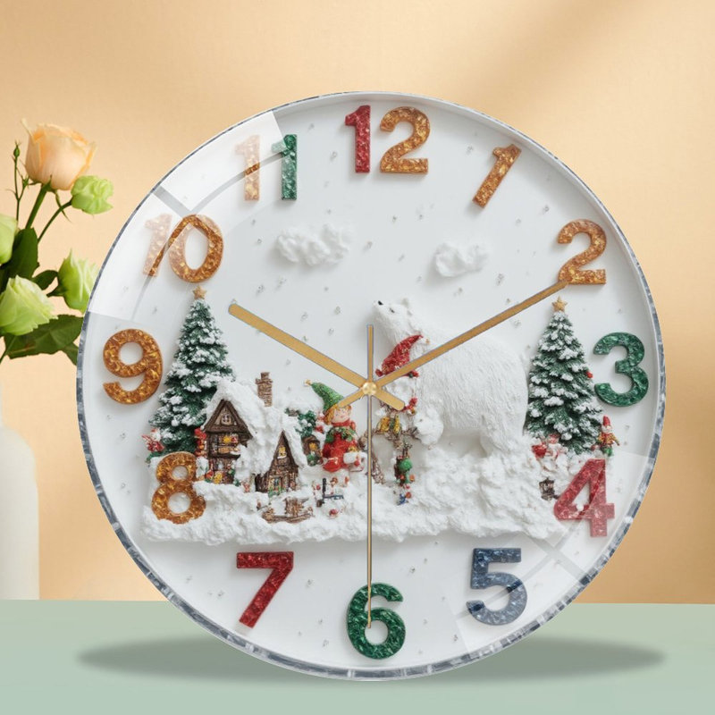 Horloge murale de Noël 12 po