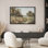 «Green Serene Landscape Country Decor», impression sur toile encadrée