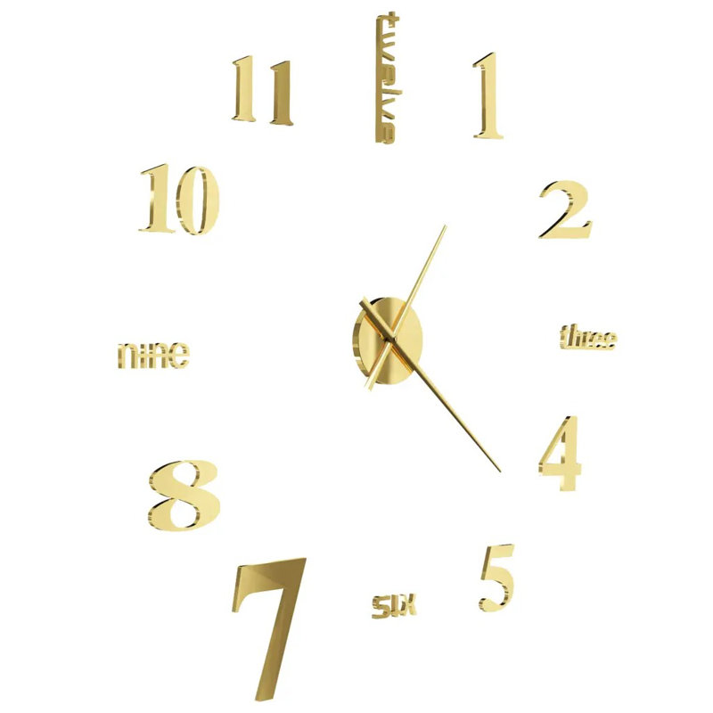 Pederson Metal Wall Clock, Gold