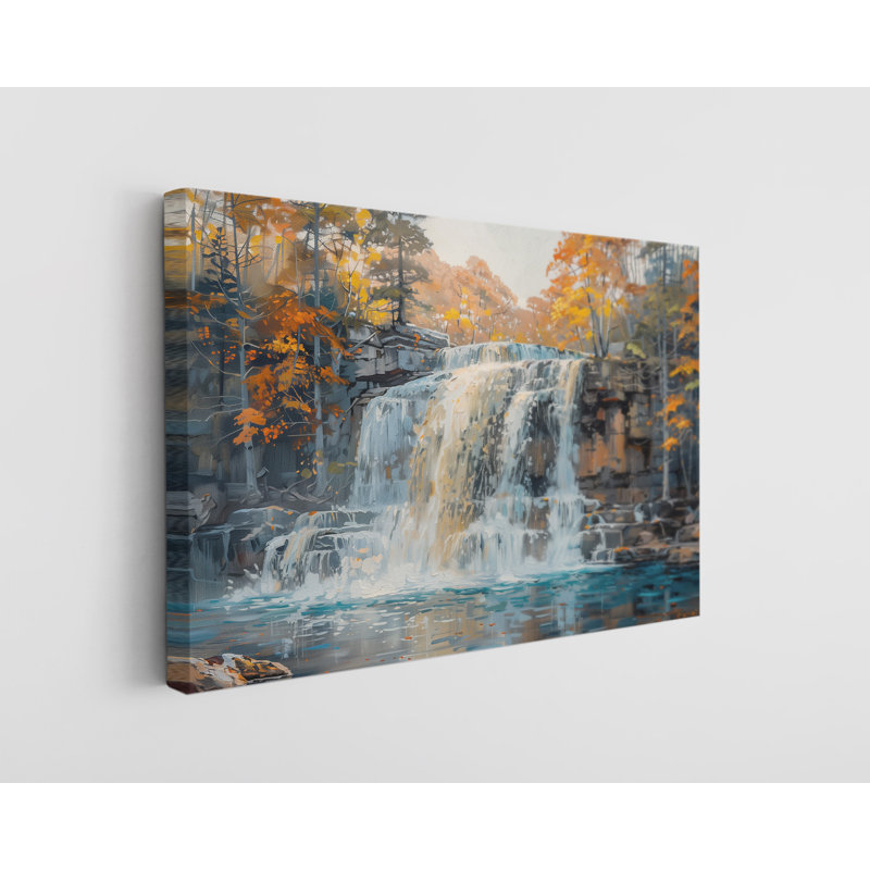Reproduction d'art sur toile, peinture à l'huile d'une chute d'eau, décoration murale moderne pour la maison et le bureau