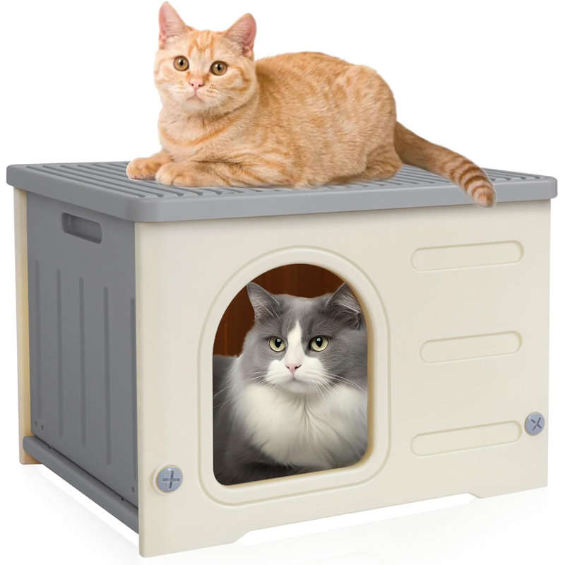 Outdoor Indoor Weatherproof Cat House Cat Shelter