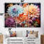 Mums Burst With Fierce Brushwork & Intense Colors - Ensemble d'art mural Mums-107759425-107759426