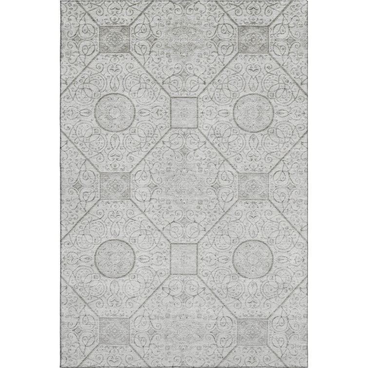 Premium Machine Washable Bucz AMF1748 Geometric Rug
