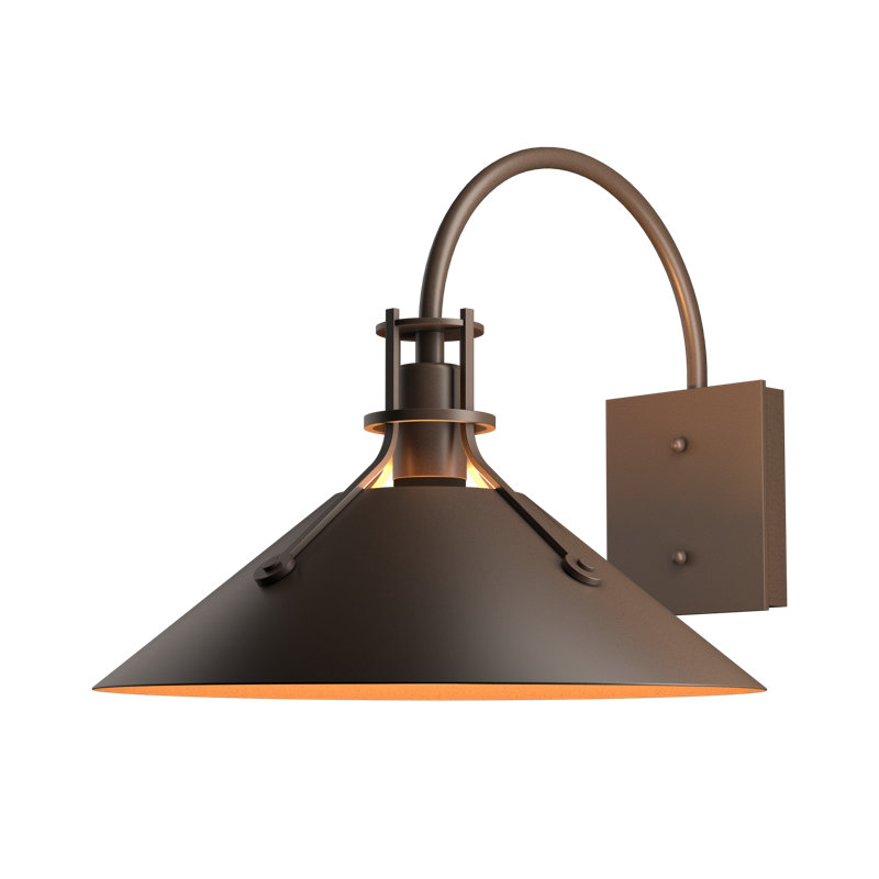 Luminaire de grange d'extérieur à 1 ampoule Henry, Bronze côtier, H 12,8 po x l 14,4 po x P 16,7 po