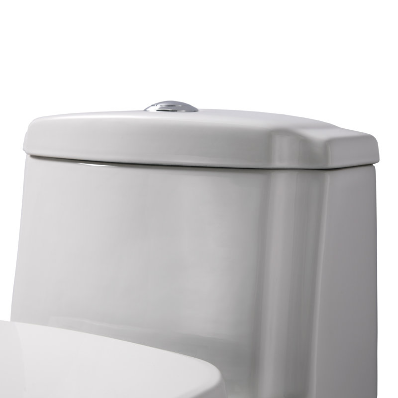 Whitehaus Collection Magic 1.6 Gallons GPF Elongated Comfort Height Floor Mounted One-Piece Toilet (Seat Included)