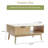 Organic Modern Rattan Coffee Table with Storage