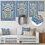 «Blue Tile» Marocain Door III - Art mural en métal abstrait-101155093
