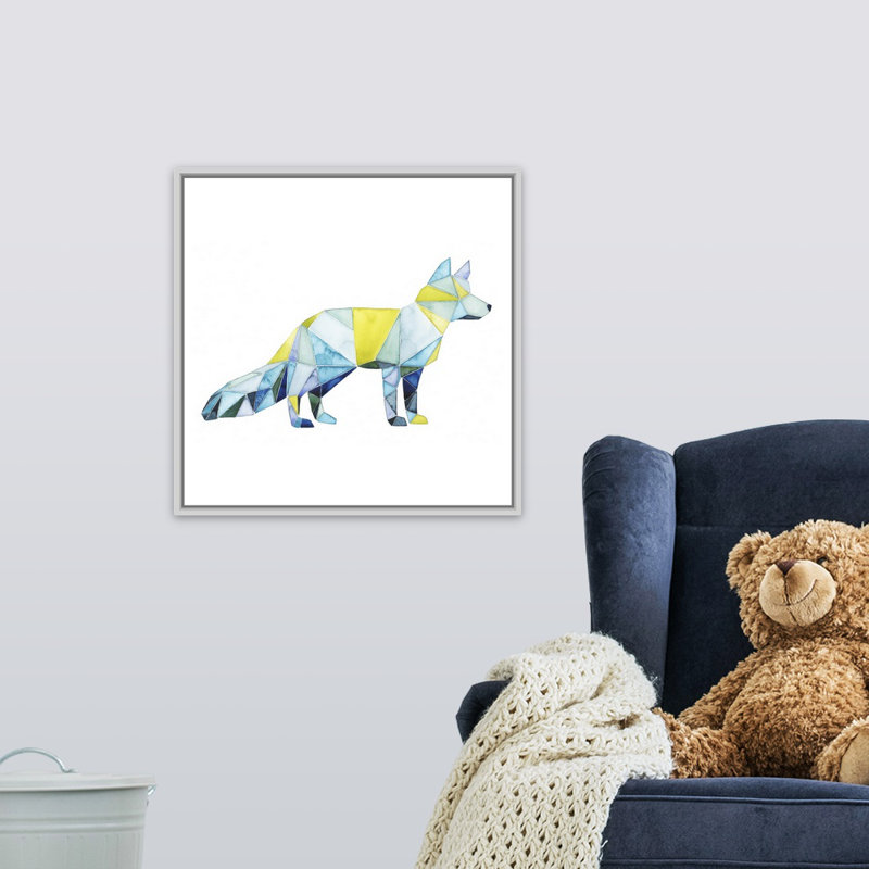 Art sur toile Cartaya Geo Animal IV, H 20 po x l 20 po x P 1,75 po, Cadre flottant blanc