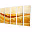 Paysage de ferme jaune et orange, Haystack Hills I - ensemble d'art mural sur toile-1985787885