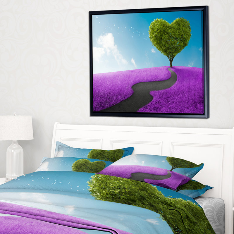 «Heart Tree Abstract», reproduction d'impression, H 30 po x l 40 po x P 1,5 po, Toile avec cadre flottant