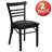 Prompton Three-Slat Ladder Back Metal Restaurant Chair-208113640