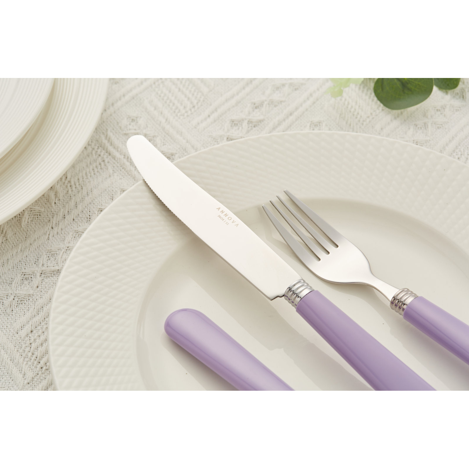 Marieta Stainless Steel Flatware - Set of 20, Purple