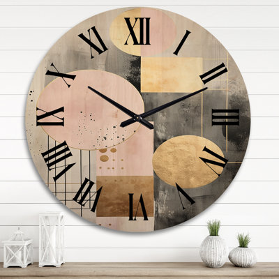 Horloge murale en bois massif Stonecrest