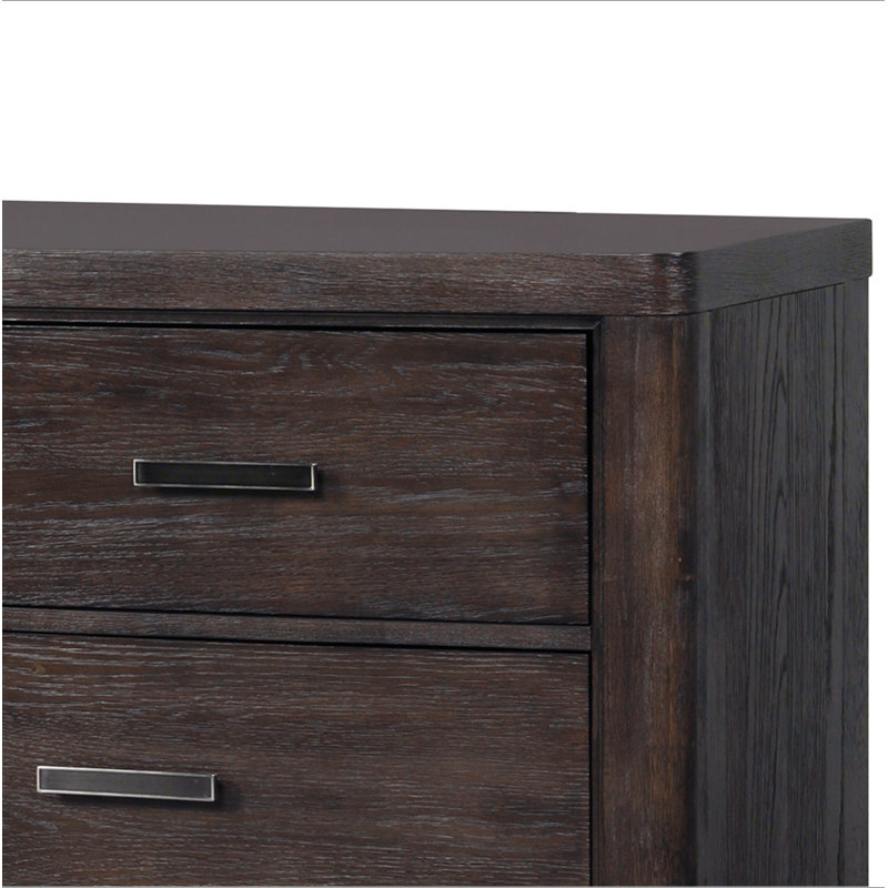 Commode à six tiroirs brun antique
