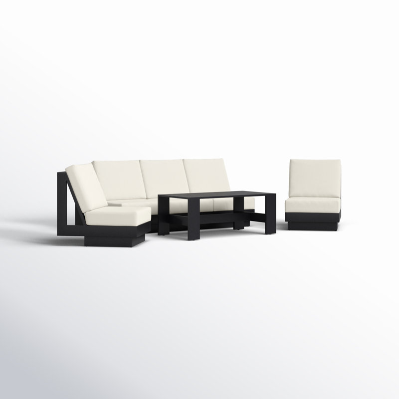 Lucca 4-Piece Outdoor Seating Group with Swivel Chairs and Sunbrella Cushions