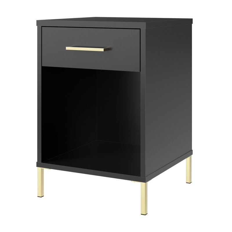 Sihi End Table With Drawer, Compact Side Table With Storage, Modern Design, Living Room, Bedroom, Furniture