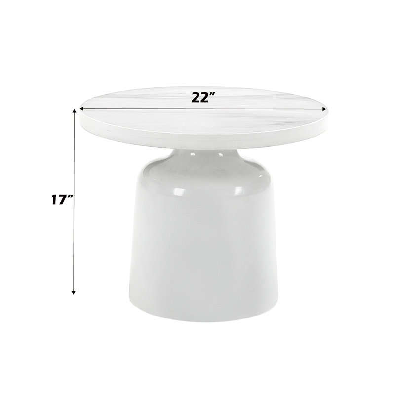 Table de bout en marbre d'ingénierie