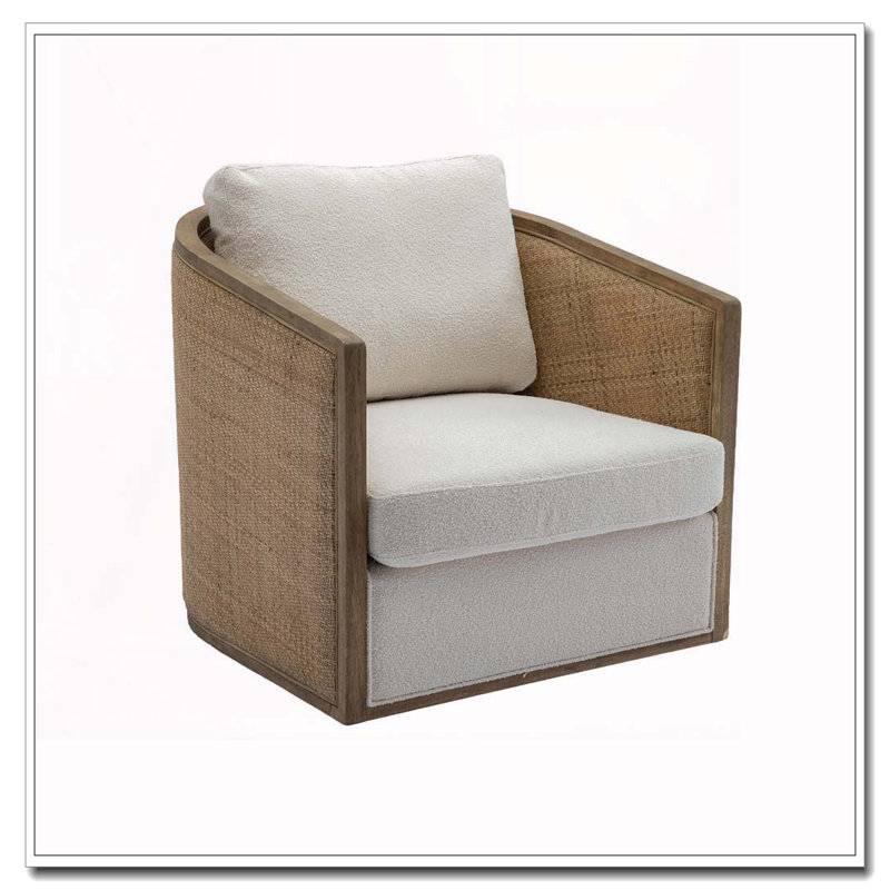 Fauteuil demi-tonneau pivotant
