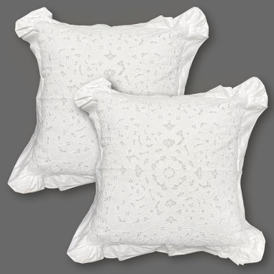 Constance Cutwork Embroidered 2-Piece Pillow Set