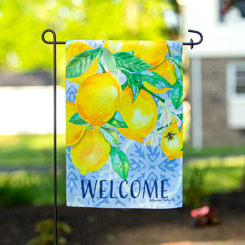 Drapeau de jardin en suède Lemon Tree