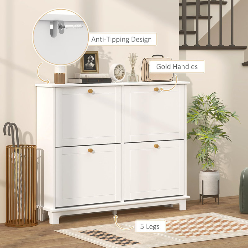 16 Pair Flip Down Shoe Storage