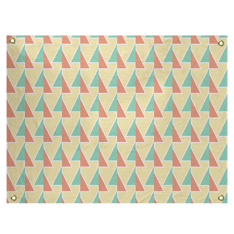 Jordao Polyester Tapestry, 26" H x 36" W, Green/Orange