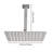 10" Square Rainfall Shower Head, 304 Stainless Steel High Pressure Showerhead, Anti-clog Self-cleaning Nozzles, Swivel Adjustable, Full Body Coverage For Bathroom