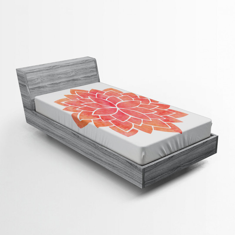 Microfiber Floral Fitted Sheet, Twin XL Fitted Sheet