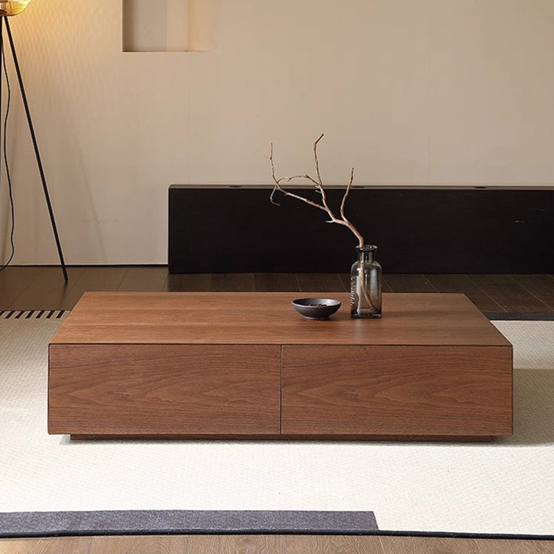 Modern minimalist rectangular storage coffee table
