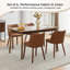Dining Chair Set, Modern Upholstered Linen Armless Wingback Chair with Solid Wood Legs, Thick Cushion, for Dining Living Room Kitchen Office-778602806-778602762
