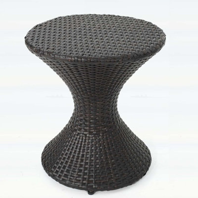 Wicker End Table,Side Table for Outdoor and Indoor