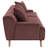 Myamarie Corduroy Upholstered Extra Long Sofa Wine Red